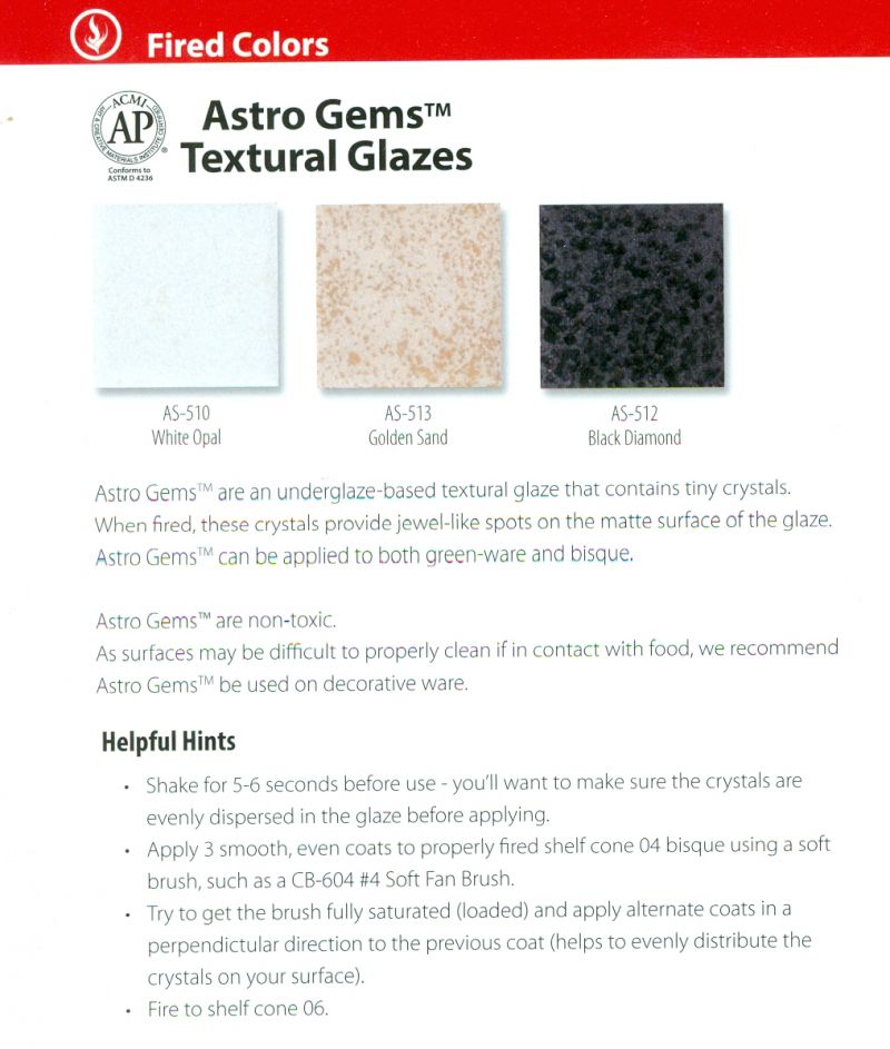 Mayco Astrogem - AS-510 - White Opal - 4 fluid oz.